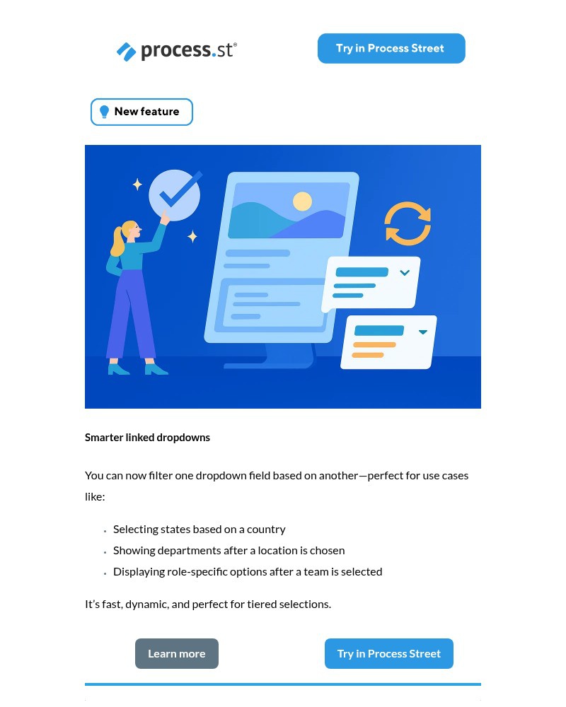 Screenshot of email with subject /media/emails/new-features-workflow-previews-smarter-dropdowns-fewer-mistakes-f04533-cropped-62409c16.jpg