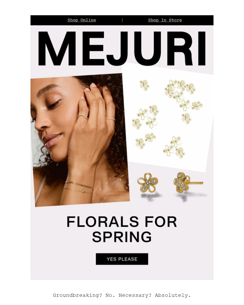 Screenshot of email sent to a Mejuri Registered user