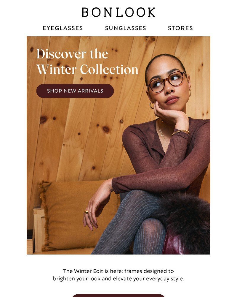 Screenshot of email sent to a Bonlook Newsletter subscriber