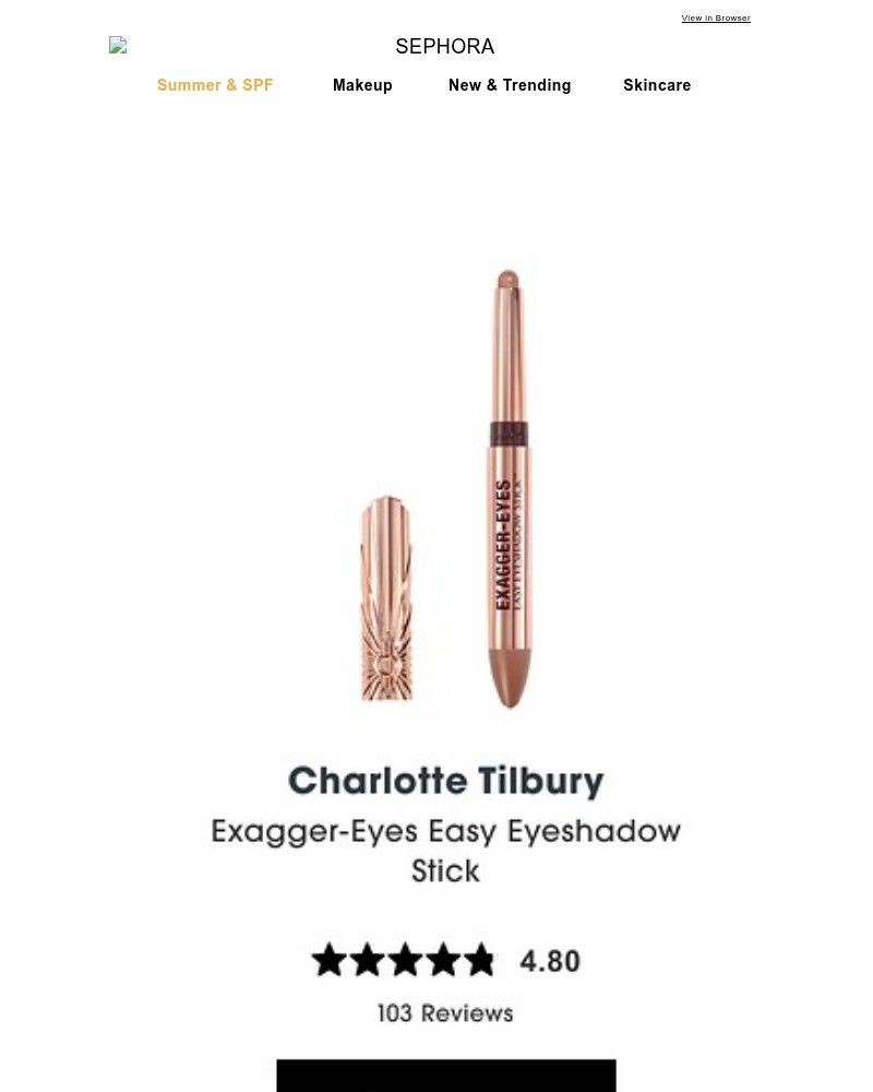 Screenshot of email sent to a Feelunique Newsletter subscriber