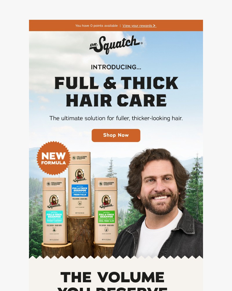 Screenshot of email sent to a Dr. Squatch Newsletter subscriber