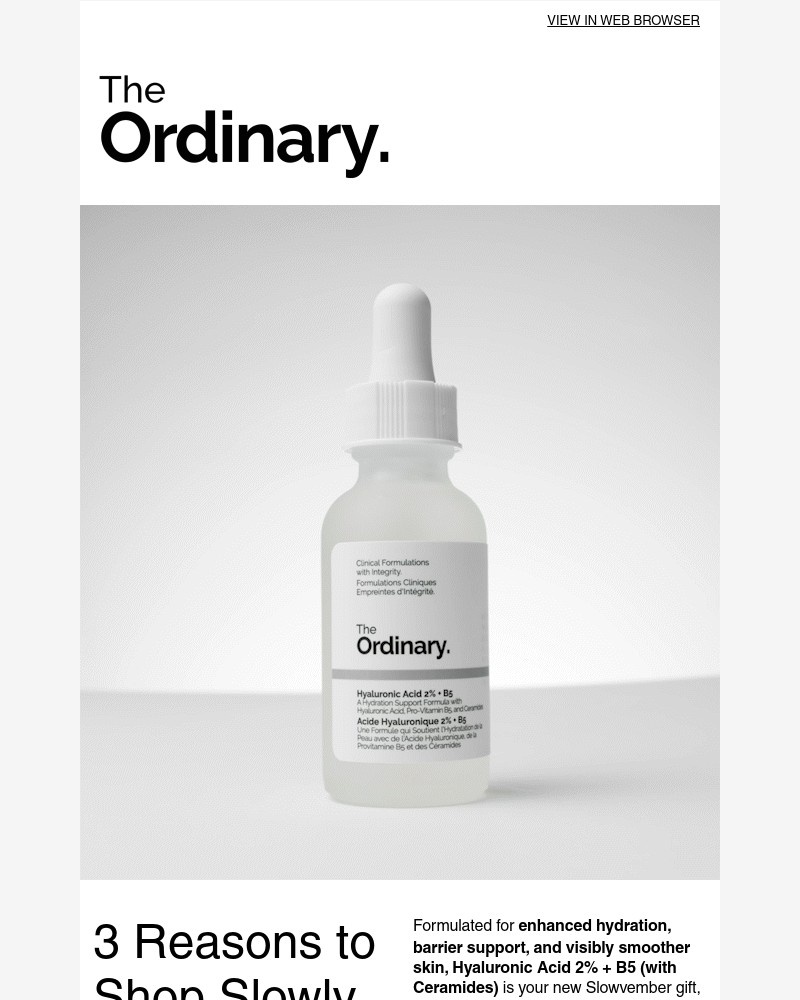 Screenshot of email sent to a The Ordinary Seller