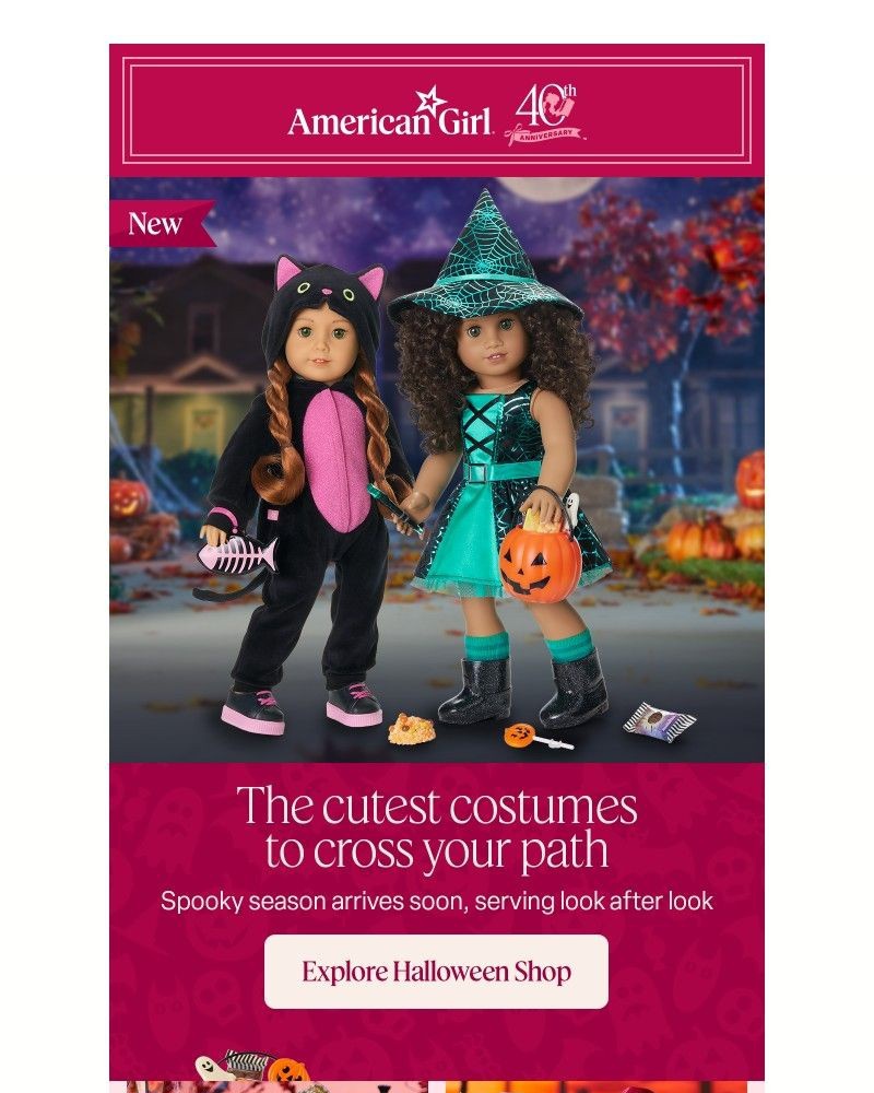 Screenshot of email sent to a American Girl Newsletter subscriber
