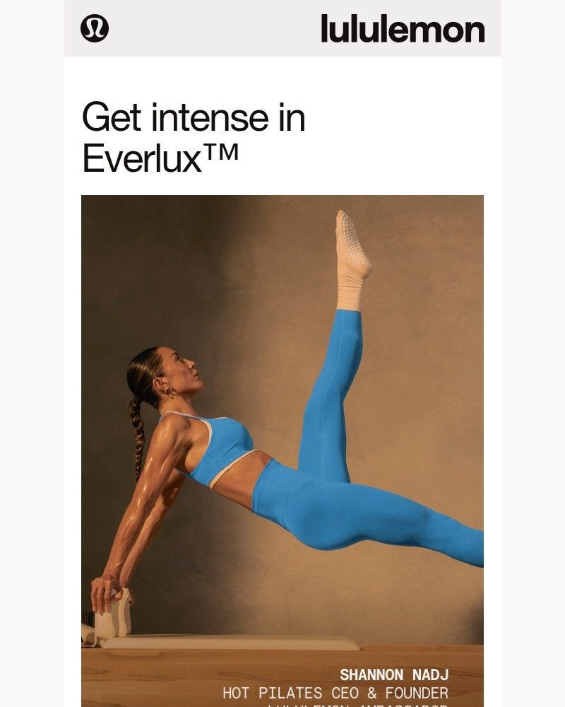 Screenshot of email sent to a Lululemon Registered user