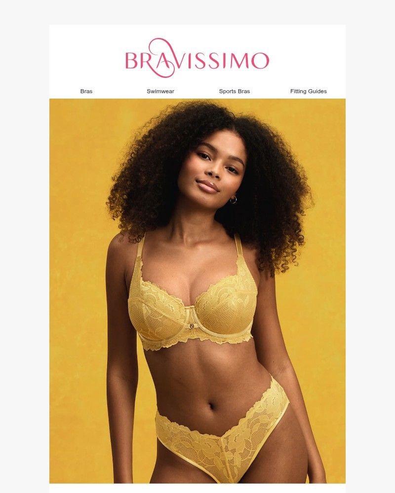 Screenshot of email sent to a Bravissimo Newsletter subscriber