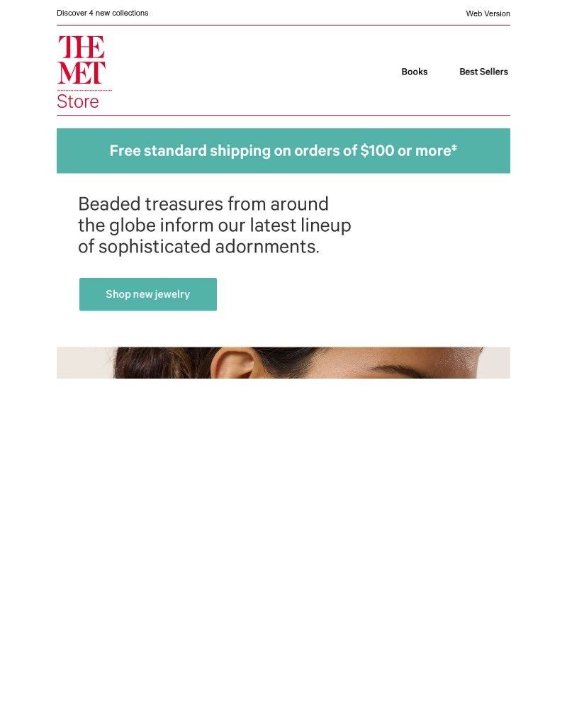 Screenshot of email sent to a The Metropolitan Museum of Art (The Met) Newsletter subscriber