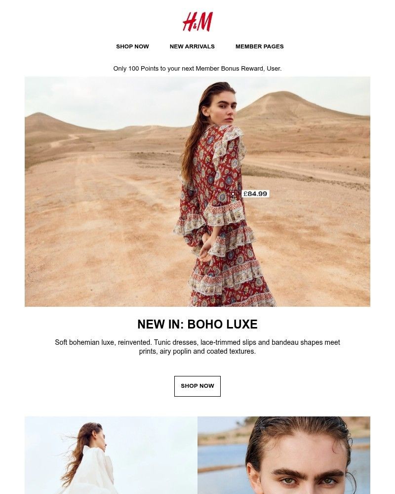 Screenshot of email sent to a H&M Newsletter subscriber