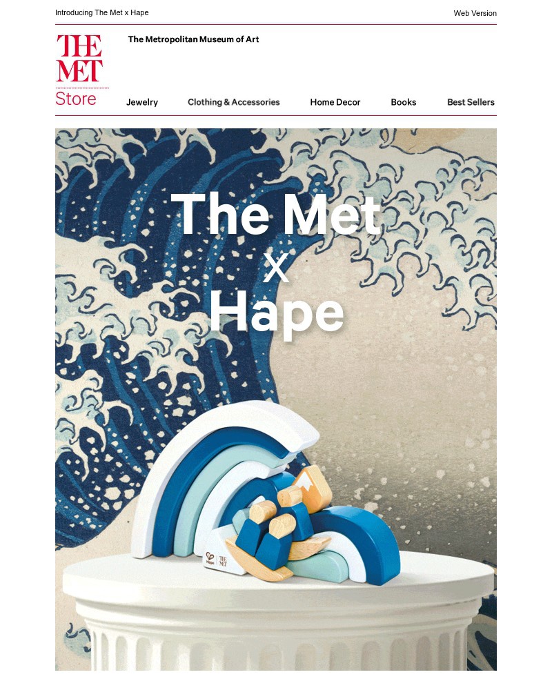 Screenshot of email sent to a The Metropolitan Museum of Art (The Met) Newsletter subscriber
