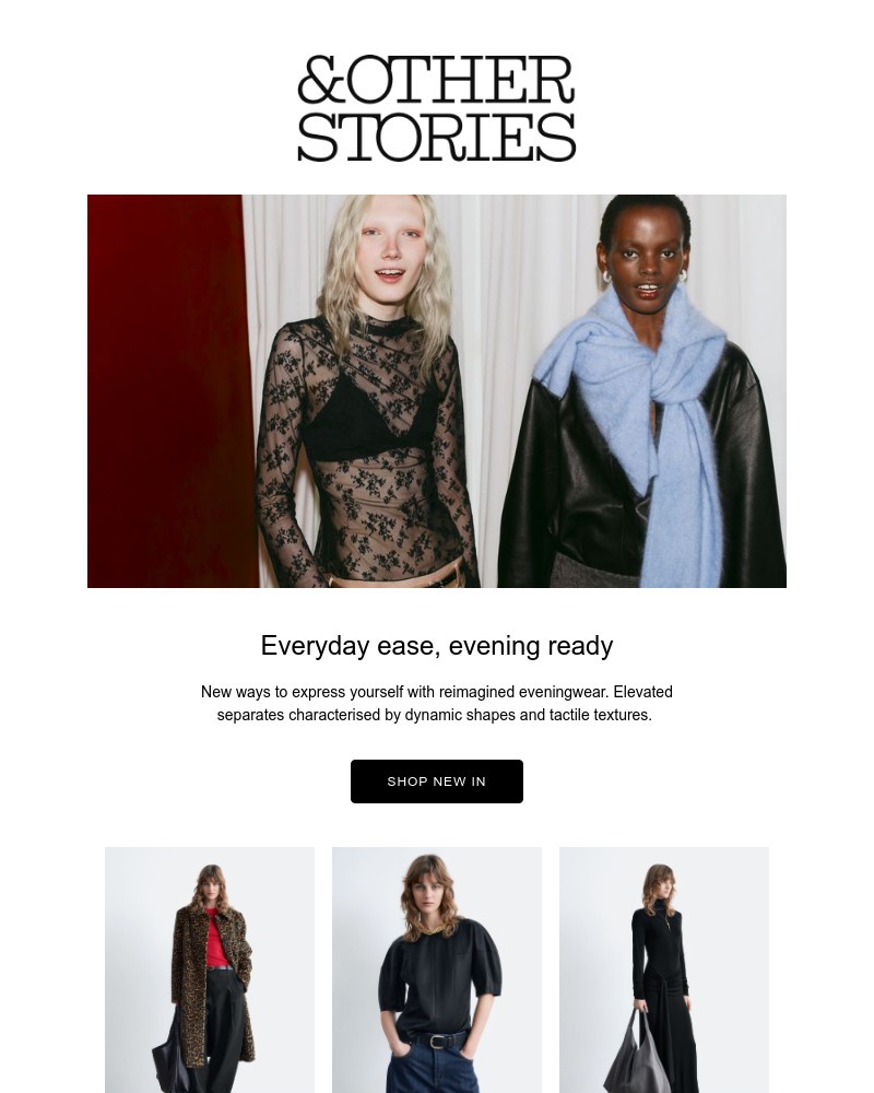 Screenshot of email sent to a & Other Stories Newsletter subscriber