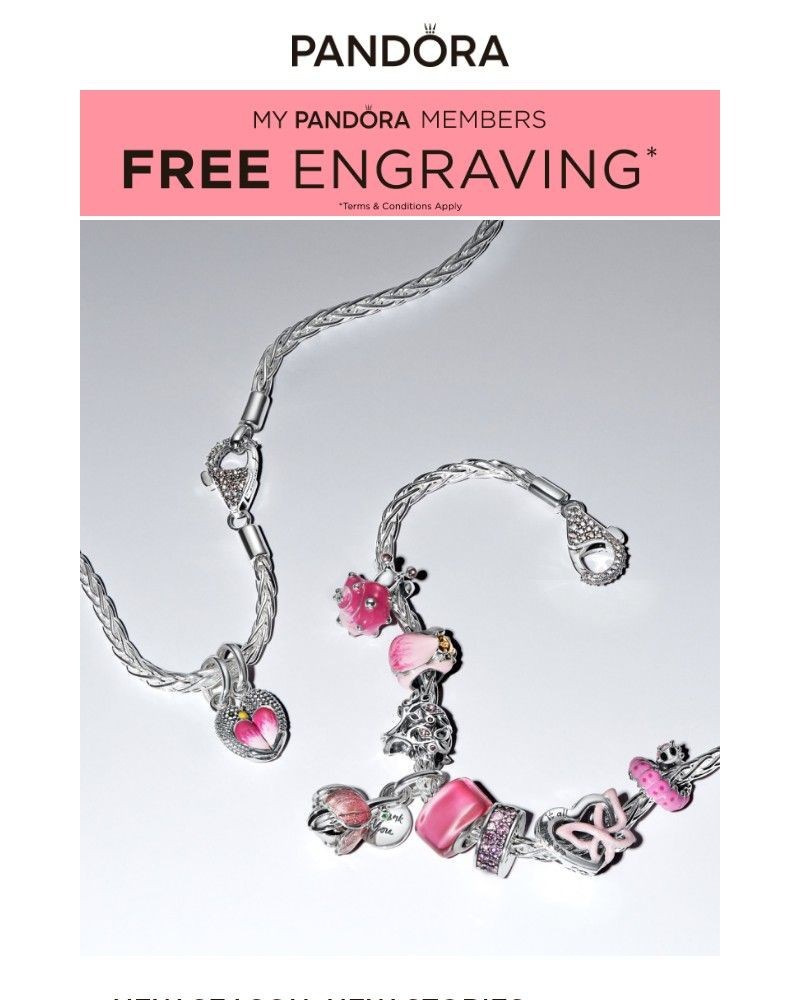 Screenshot of email sent to a Pandora Newsletter subscriber