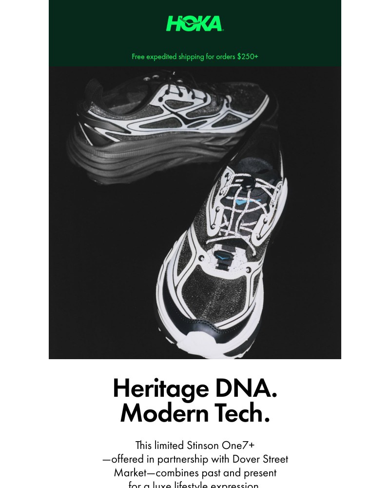 Screenshot of email sent to a Hoka Newsletter subscriber