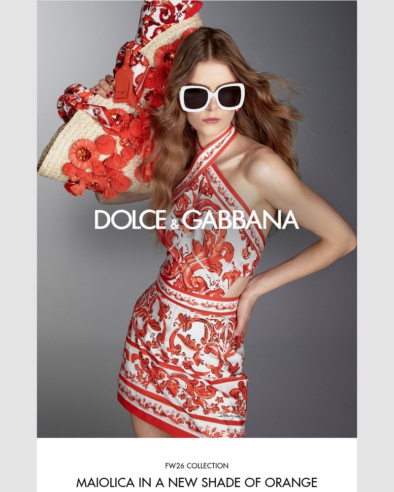 Screenshot of email sent to a Dolce & Gabbana Newsletter subscriber