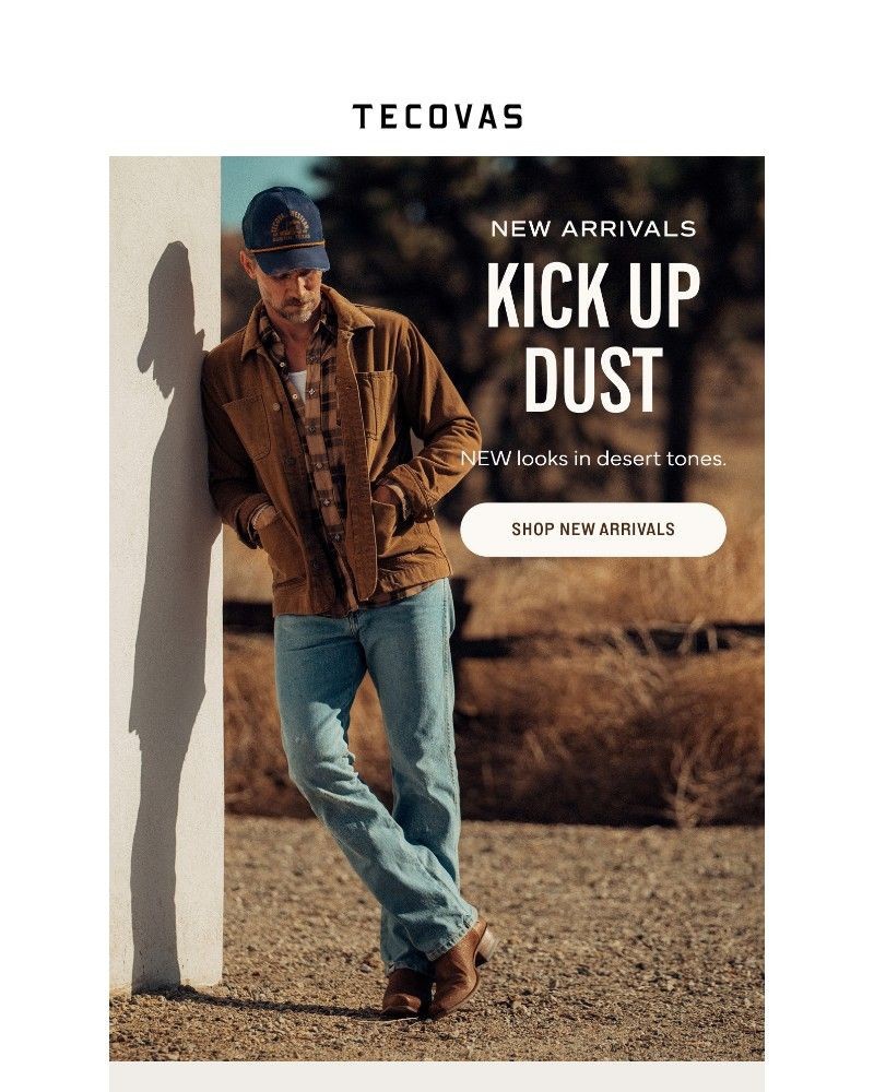 Screenshot of email sent to a Tecovas Newsletter subscriber