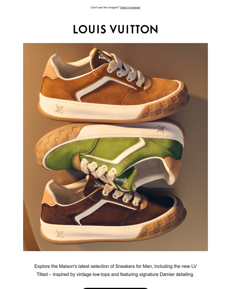 Screenshot of email sent to a Louis Vuitton Newsletter subscriber