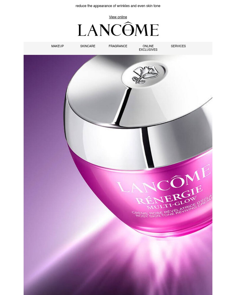 Screenshot of email with subject /media/emails/new-in-renergie-multi-glow-cream-6a0da2-cropped-7c3fddad.jpg