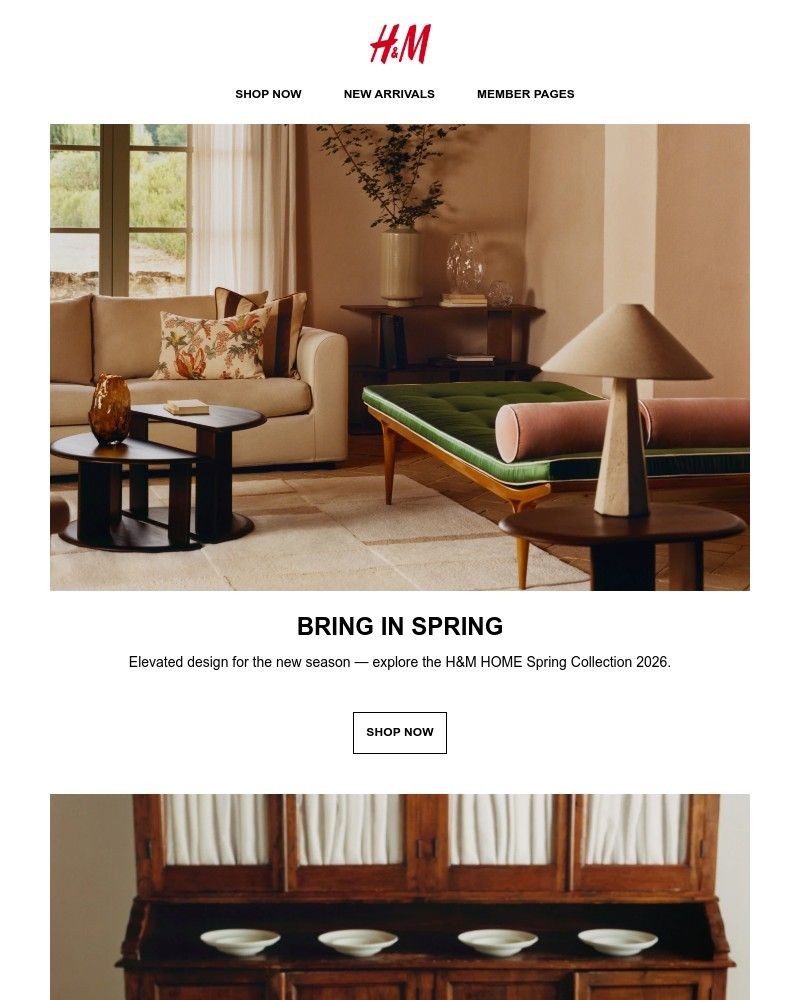 Screenshot of email sent to a H&M Newsletter subscriber
