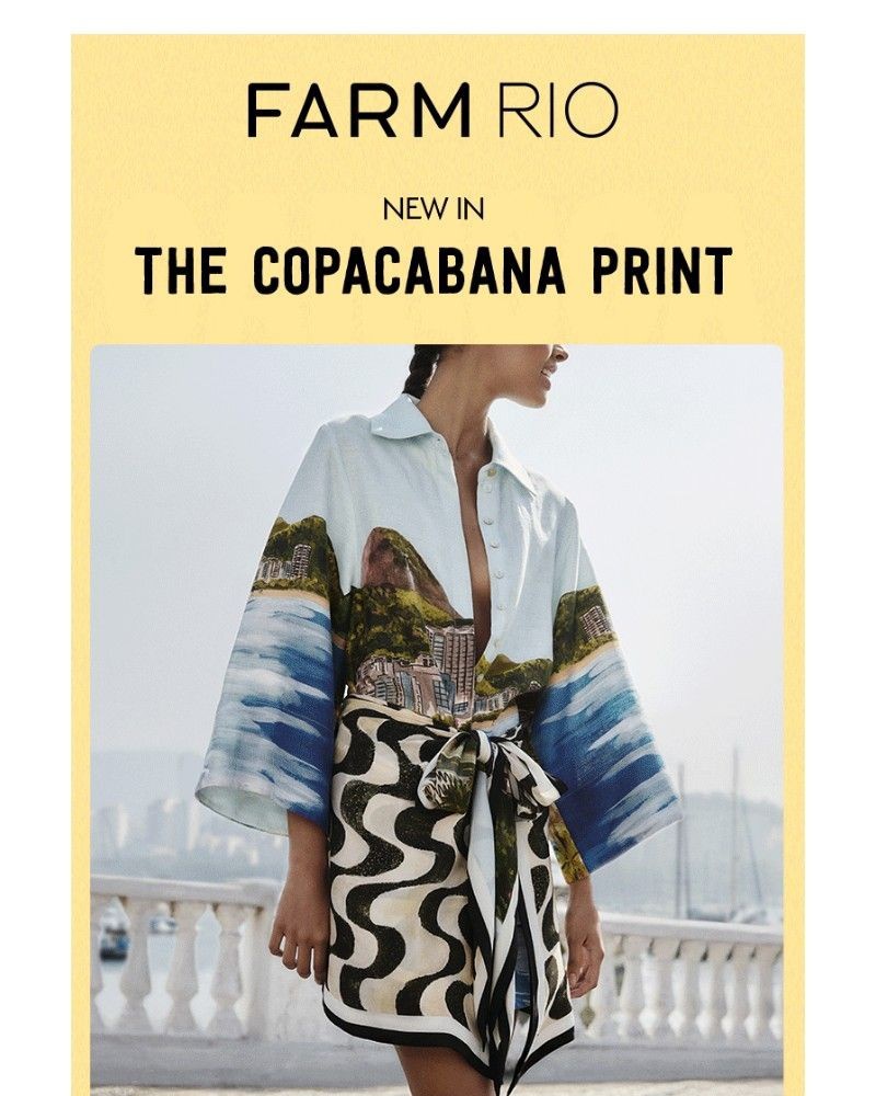 Screenshot of email sent to a Farm Rio Newsletter subscriber