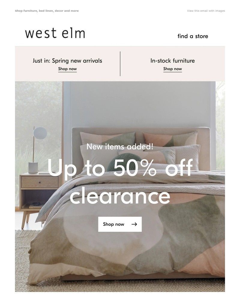 Screenshot of email with subject /media/emails/new-items-added-up-to-50-off-clearance-6246bd-cropped-63829f15.jpg