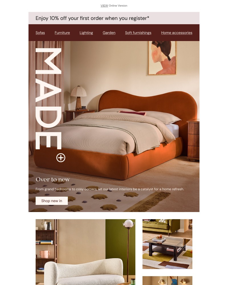 Screenshot of email sent to a Made Customer