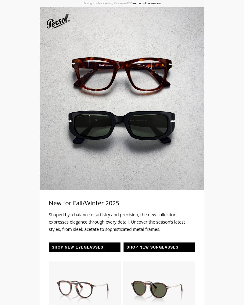 Screenshot of email with subject /media/emails/new-looks-for-fallwinter-2025-2e4685-cropped-187f92db.jpg