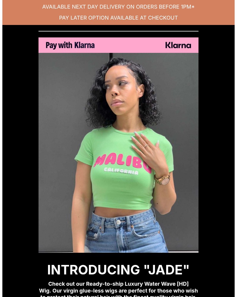 Screenshot of email sent to a London Virgin Hair Newsletter subscriber