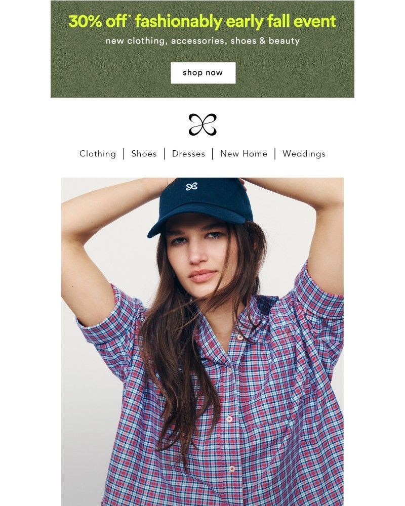 Screenshot of email sent to a Anthropologie Newsletter subscriber