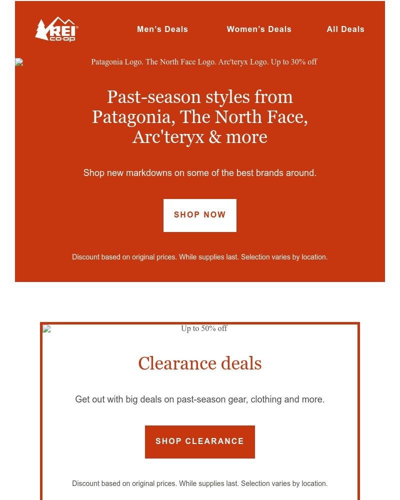 Screenshot of email with subject /media/emails/new-markdowns-from-arcteryx-patagonia-the-north-face-more-8a89fd-cropped-25ba6d12.jpg