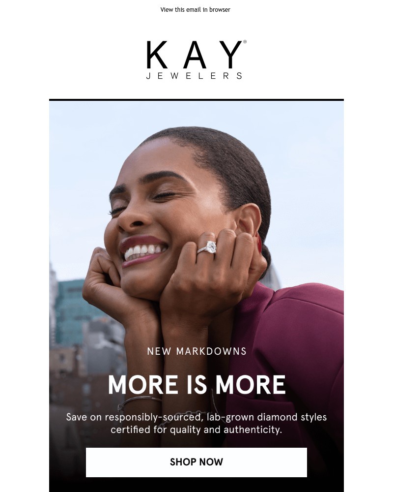 Screenshot of email sent to a Kay Newsletter subscriber