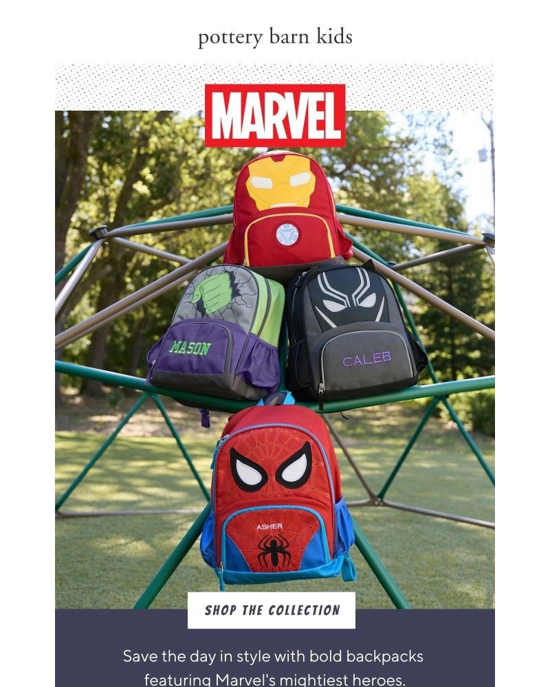 Screenshot of email with subject /media/emails/new-marvel-backpacks-assemble-6a3276-cropped-f05455b1.jpg