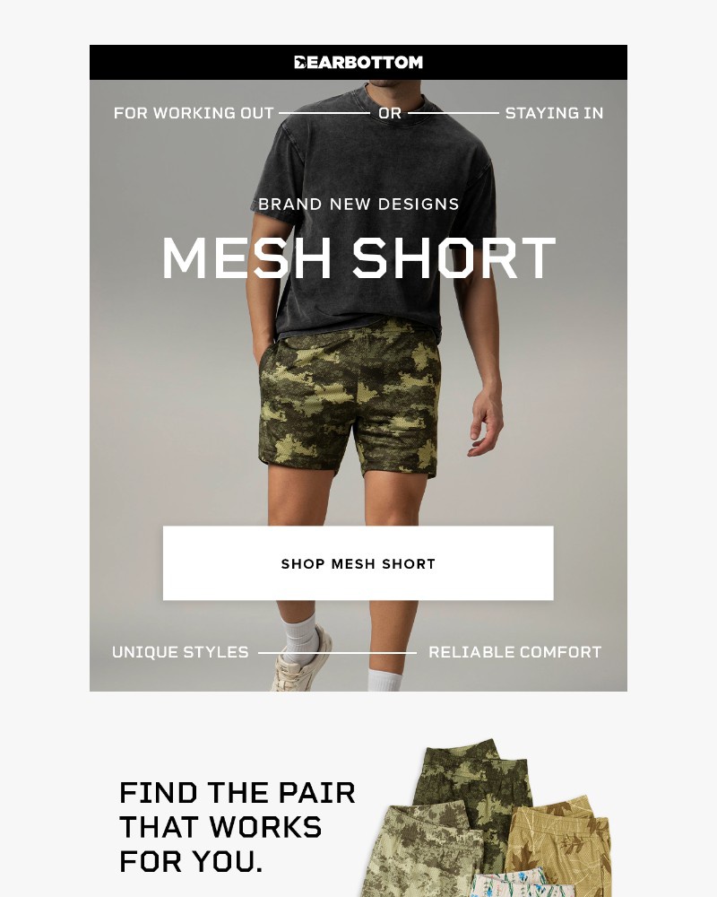 Screenshot of email sent to a Bearbottom Clothing Newsletter subscriber