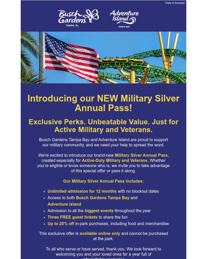 Screenshot of email with subject /media/emails/new-military-silver-annual-pass-now-available-61f25b-cropped-a6d2c08d.jpg