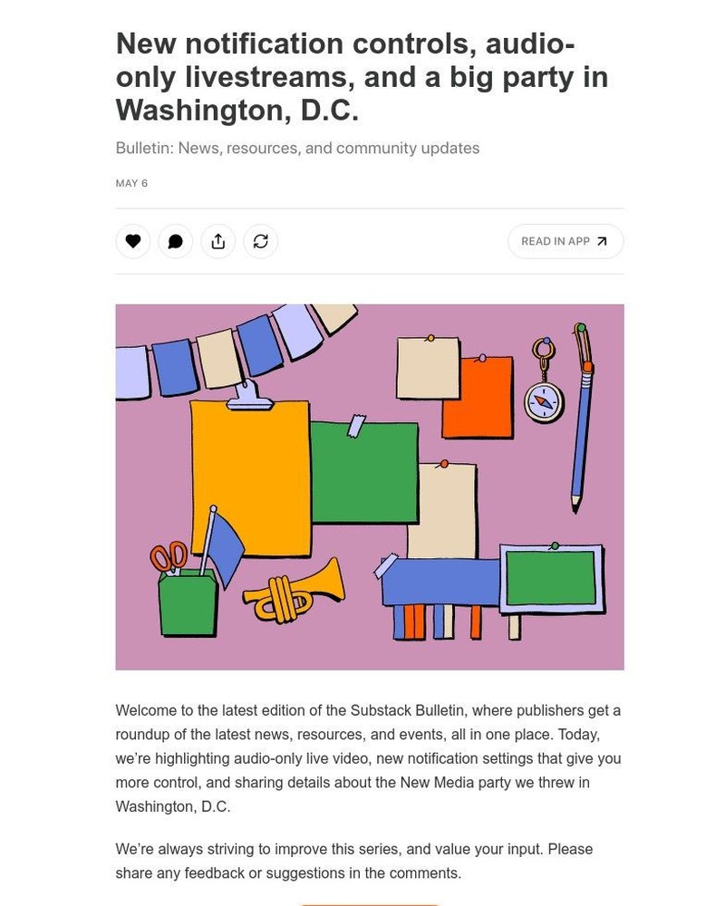 Screenshot of email with subject /media/emails/new-notification-controls-audio-only-livestreams-and-a-big-party-in-washington-dc_3Oyloyt.jpg