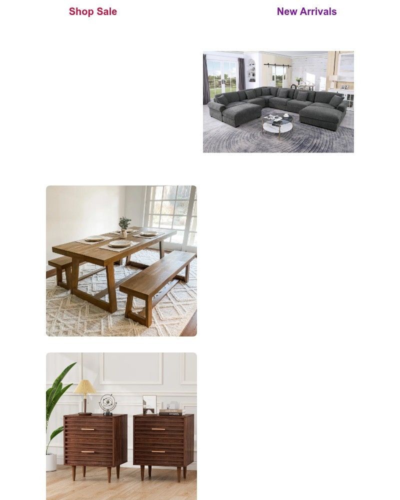 Screenshot of email sent to a Wayfair Newsletter subscriber