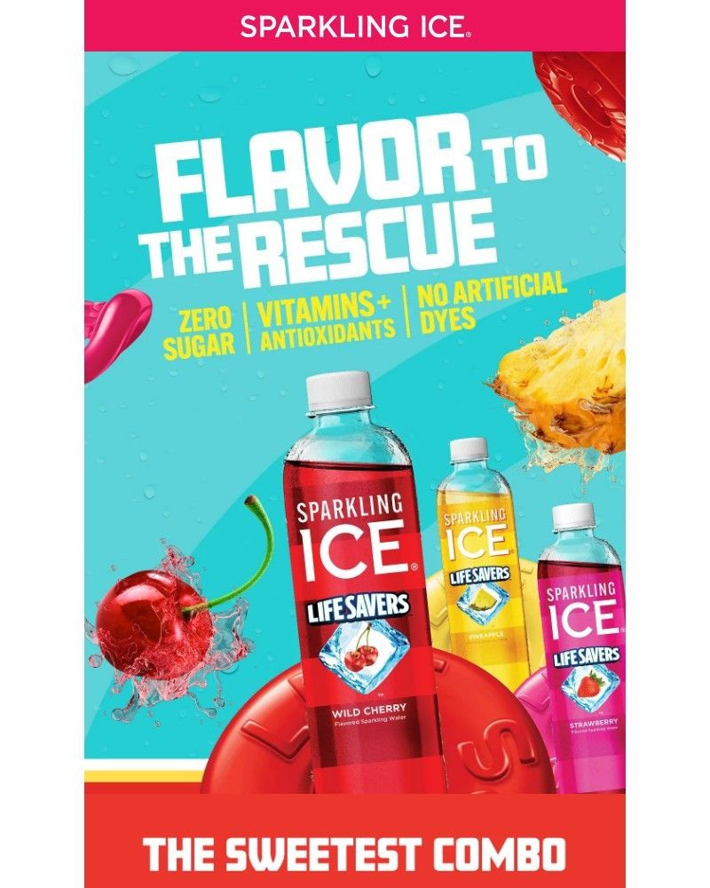 Screenshot of email sent to a Sparkling Ice Registered user