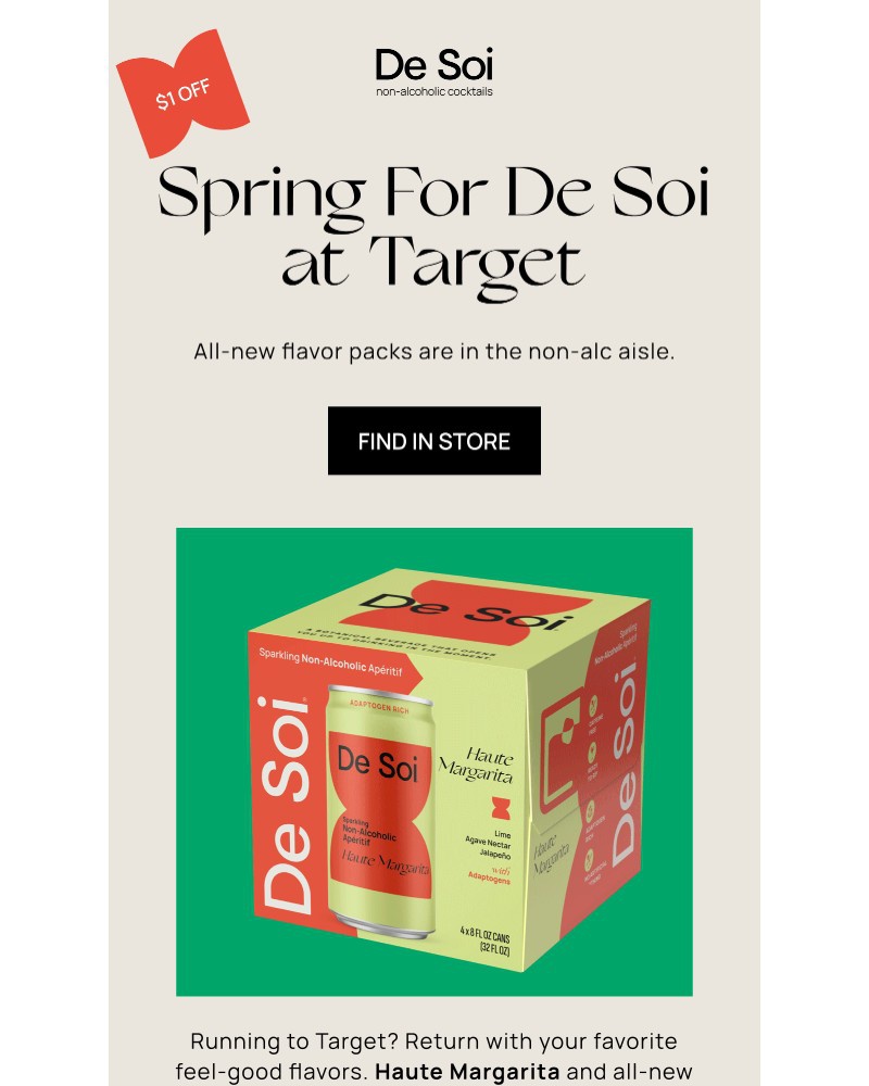 Screenshot of email sent to a De Soi Newsletter subscriber