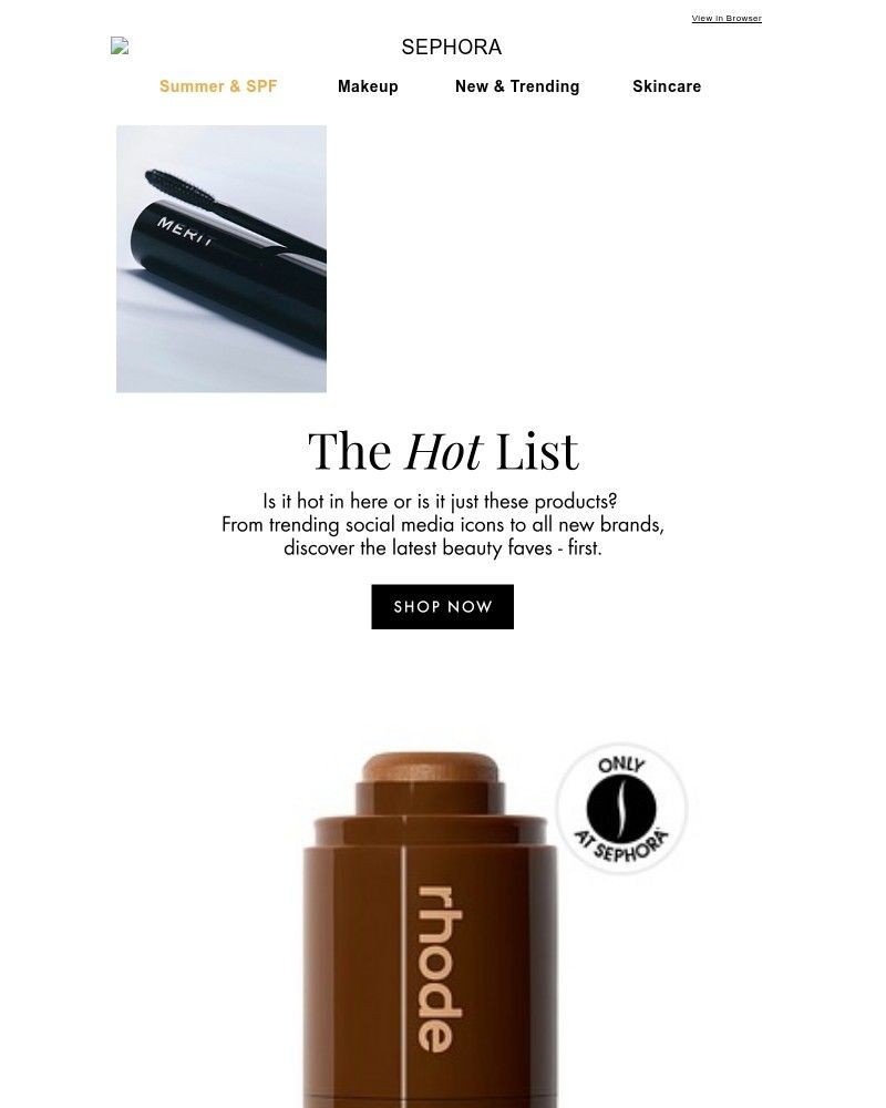 Screenshot of email sent to a Feelunique Newsletter subscriber