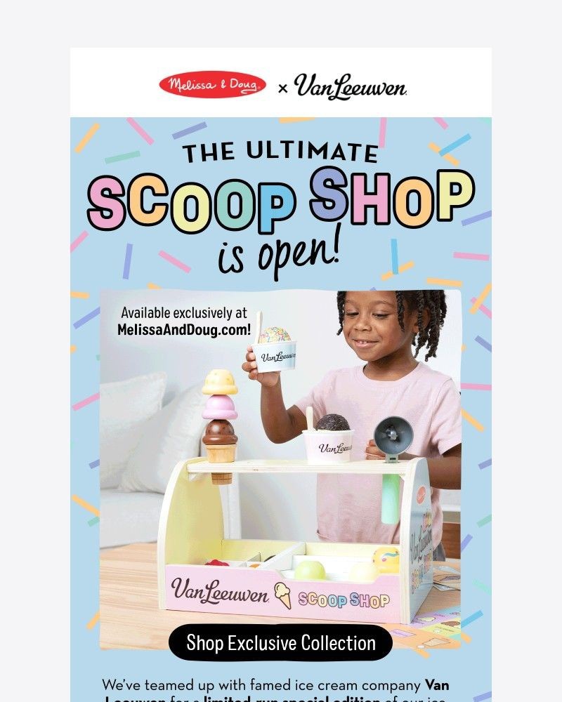 Screenshot of email sent to a Melissa & Doug Newsletter subscriber