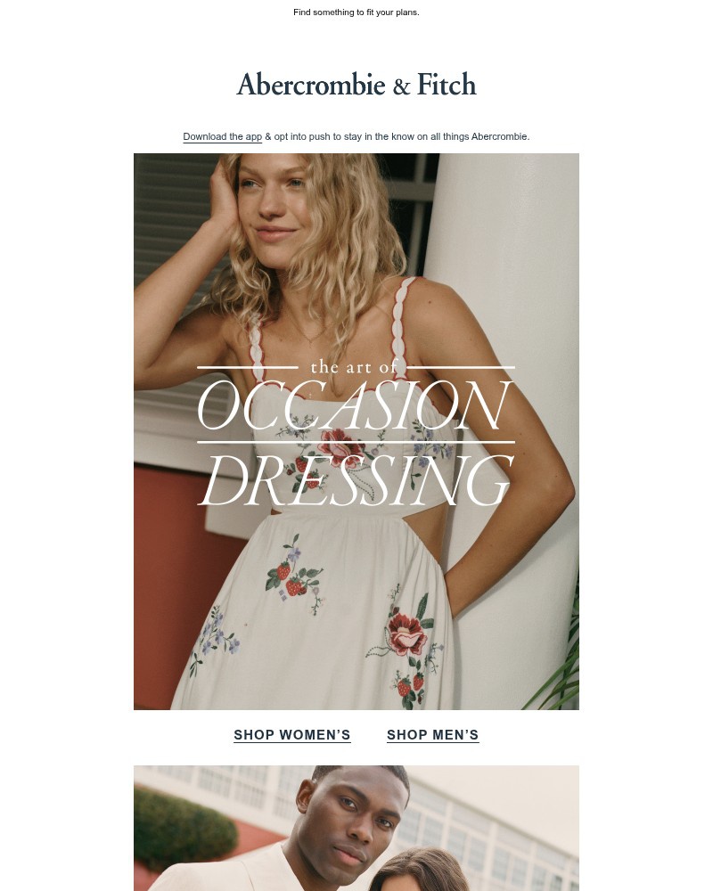 Screenshot of email sent to a Abercrombie Newsletter subscriber