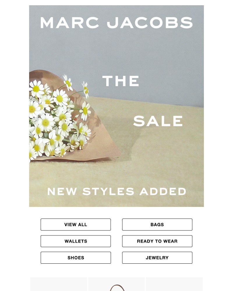 Screenshot of email sent to a Marc Jacobs Newsletter subscriber