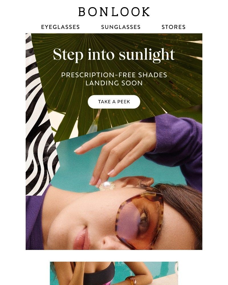 Screenshot of email sent to a Bonlook Newsletter subscriber