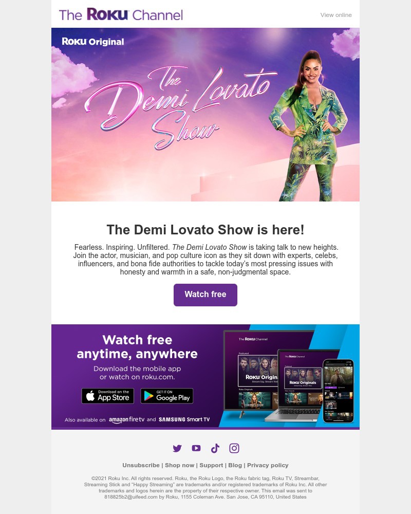 Screenshot of email with subject /media/emails/new-the-demi-lovato-show-is-now-streaming-free-ee702f-cropped-3a7ced4e.jpg