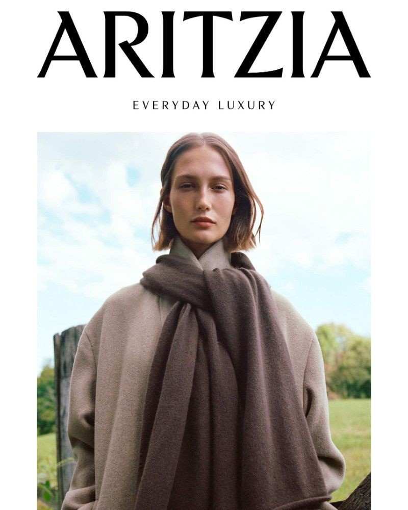 Screenshot of email sent to a Aritzia Newsletter subscriber
