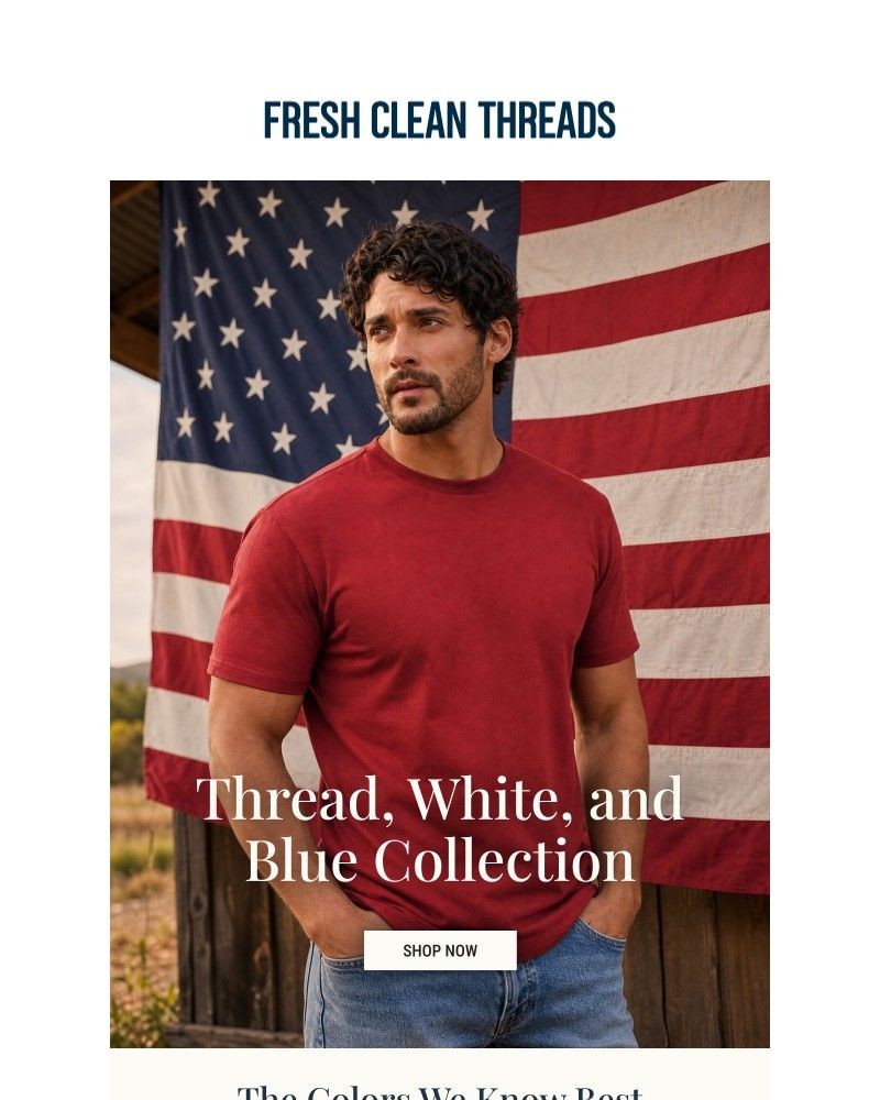 Screenshot of email sent to a Fresh Clean Threads Newsletter subscriber