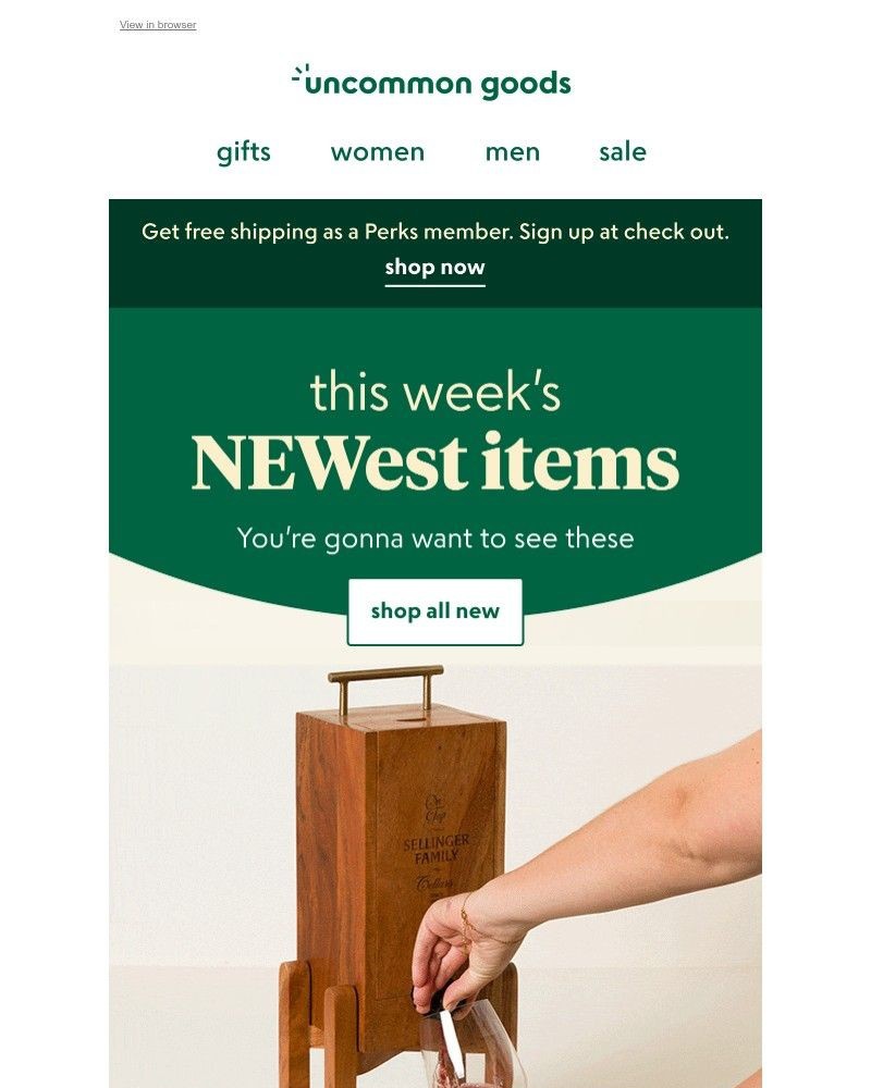 Screenshot of email with subject /media/emails/new-uncommon-gifts-just-landed-08b0b4-cropped-f56f1726.jpg