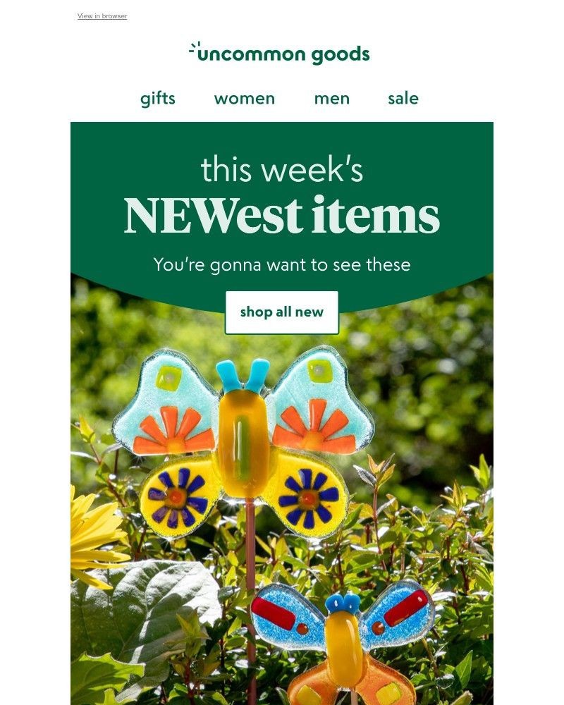Screenshot of email with subject /media/emails/new-uncommon-gifts-just-landed-84a121-cropped-ade6e754.jpg