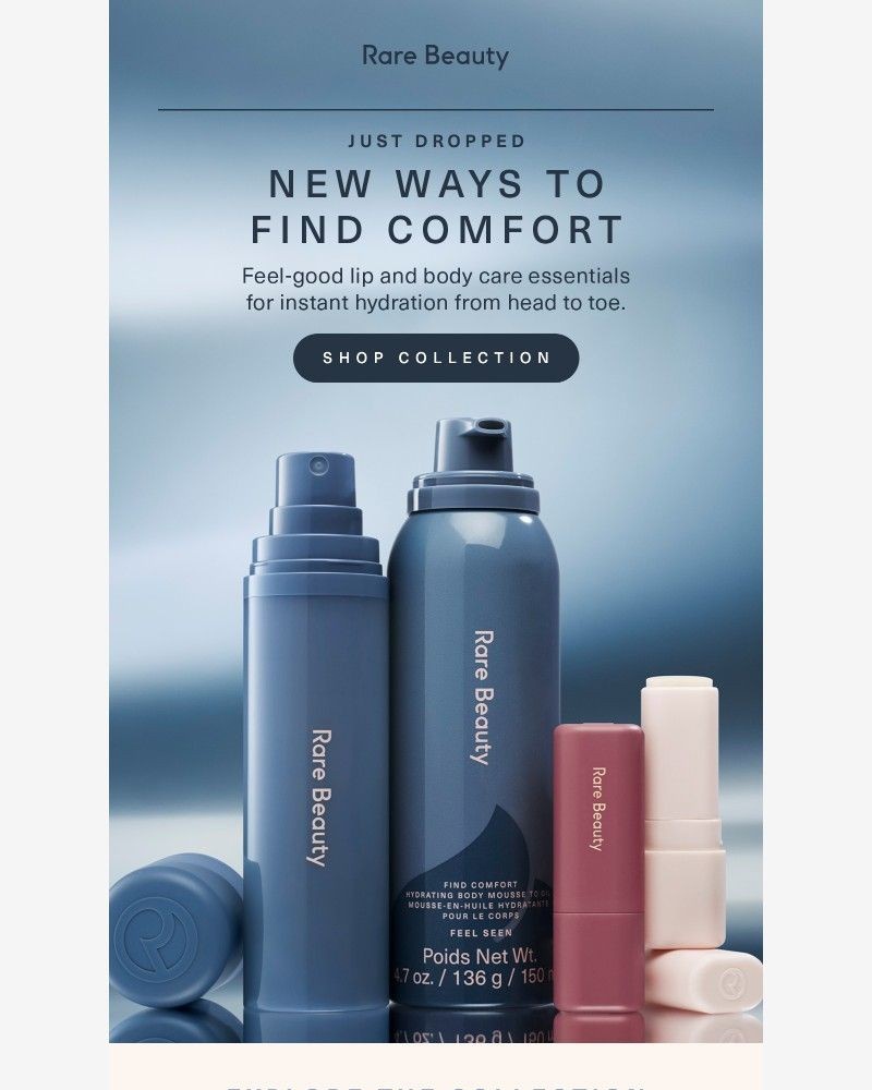 Screenshot of email sent to a Rare Beauty Newsletter subscriber