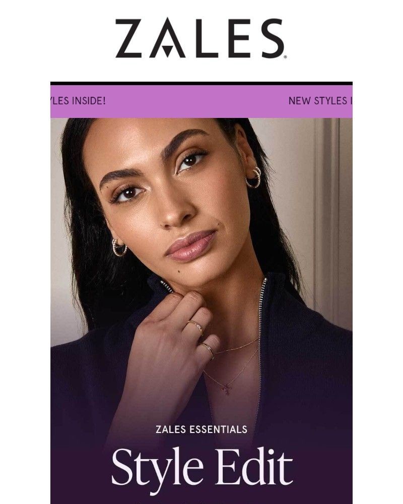 Screenshot of email sent to a Zales Newsletter subscriber