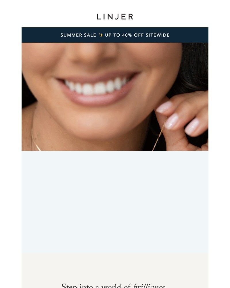 Screenshot of email sent to a Linjer Newsletter subscriber