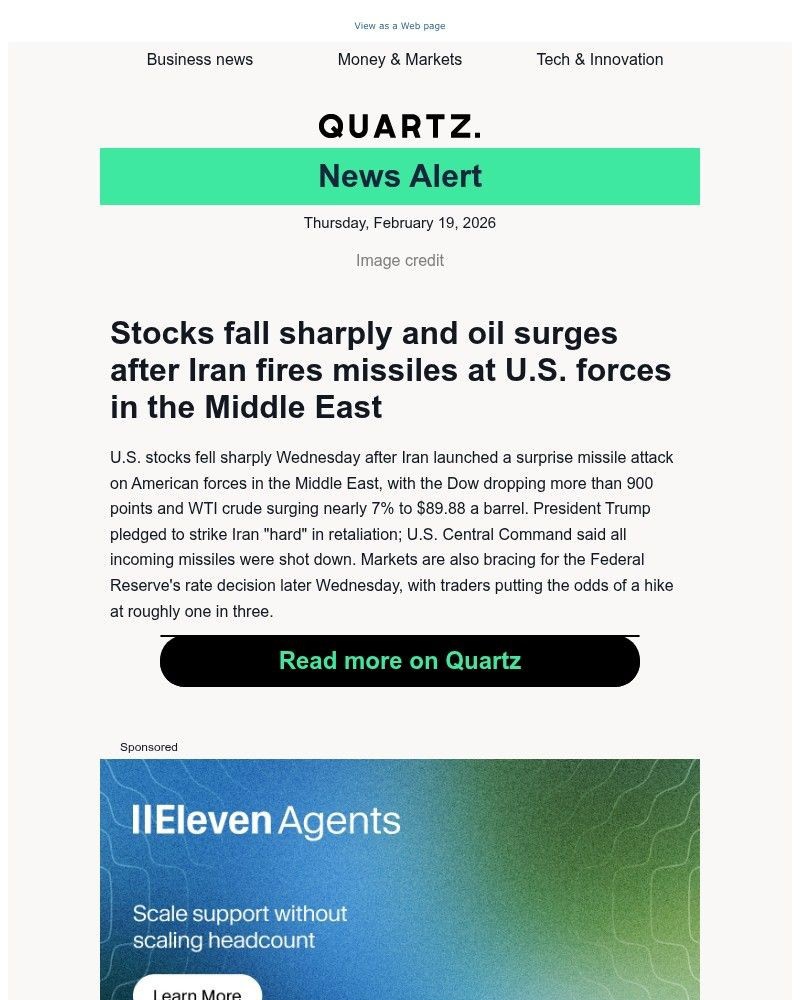 Screenshot of email with subject /media/emails/news-alert-markets-drop-as-iran-strikes-us-forces-efc109-cropped-6dc245c4.jpg