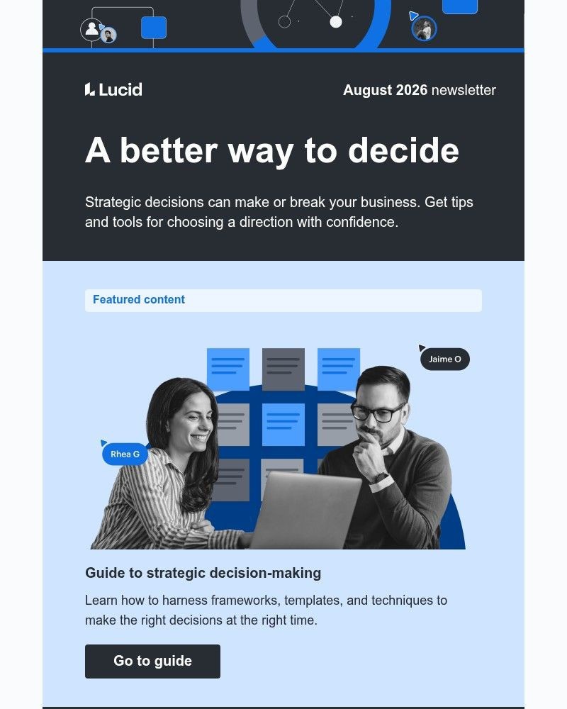 Screenshot of email sent to a Lucidchart Trial user